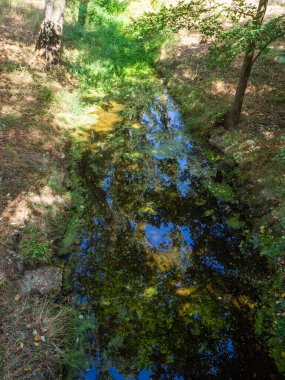 spring water contaminated by chemicals. Pollution concept hd image