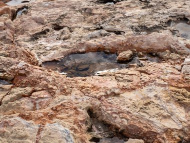 sea rock on the beach of the mediterranean sea in the balearic islands hd image