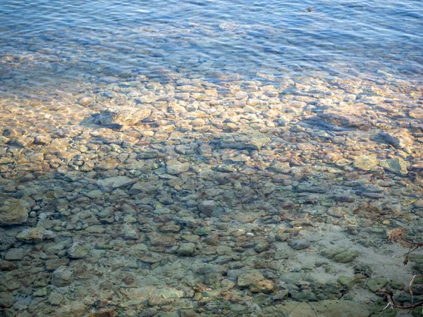 Crystal Clear Water Coast Mediterranean Sea Ibiza Spain Image — Foto de Stock