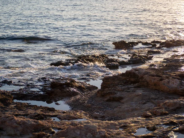 Ibiza Beach Mediterranean Sea Sunset Image — Zdjęcie stockowe