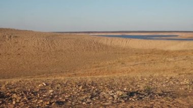 dam empty due to the effects of climate change and lack of rainfall. FullHD footage