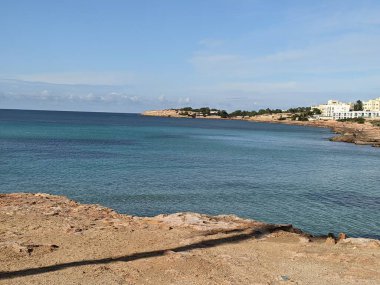 sunset at sunset on a beach in Ibiza, travel concept hd image