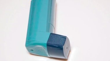 video of inalator for asthma. Concept of lung disease. High quality FullHD footage