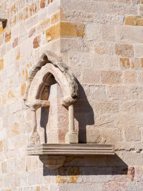 architectural arch in a middle-age Romanesque church hd image
