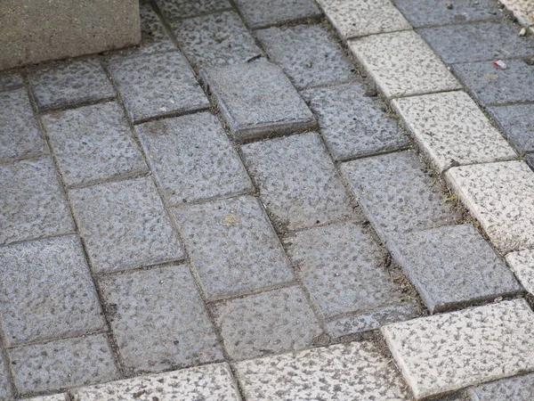 Uneven Sidewalk Tiles Potholes Insecurity Risk Image Image — Stock Photo, Image