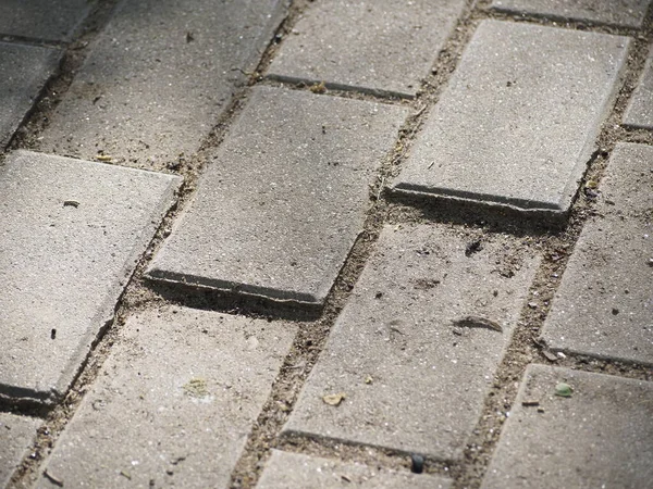 Uneven Sidewalk Tiles Potholes Insecurity Risk Image Image — Stock Photo, Image