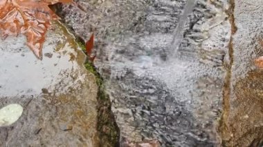 water running in a fountain in summer. Concept of climate change. High quality FullHD footage