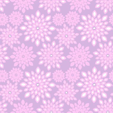 Pembe ve Mor Çiçek Tekrarlama Deseni Arkaplan Tasarımı