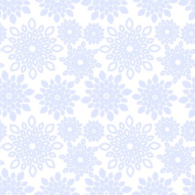 Açık Mor Çiçek Şablonu Tekrarlama Arkaplan Tasarımı