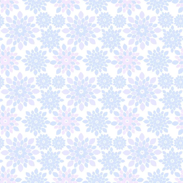 Pastell Blue Floral Repeat Pattern Hintergrund — Stockvektor