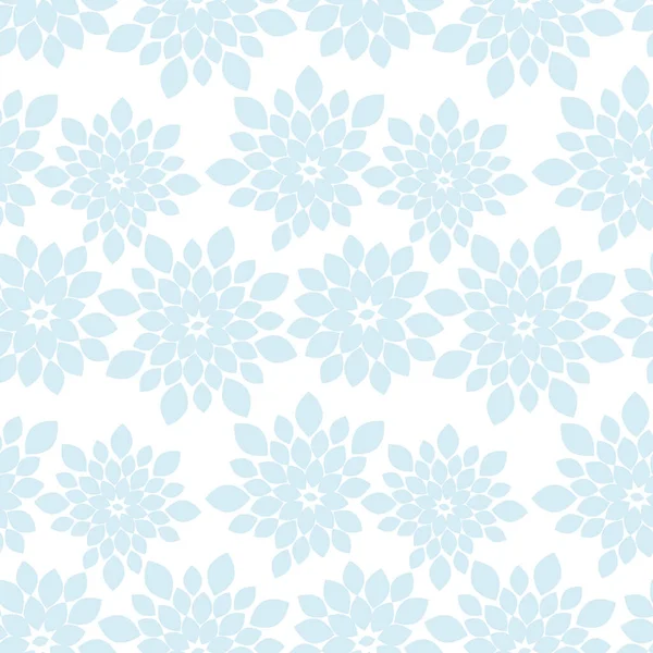 Φως Μπλε Floral Επανάληψη Μοτίβο Φόντο — Διανυσματικό Αρχείο