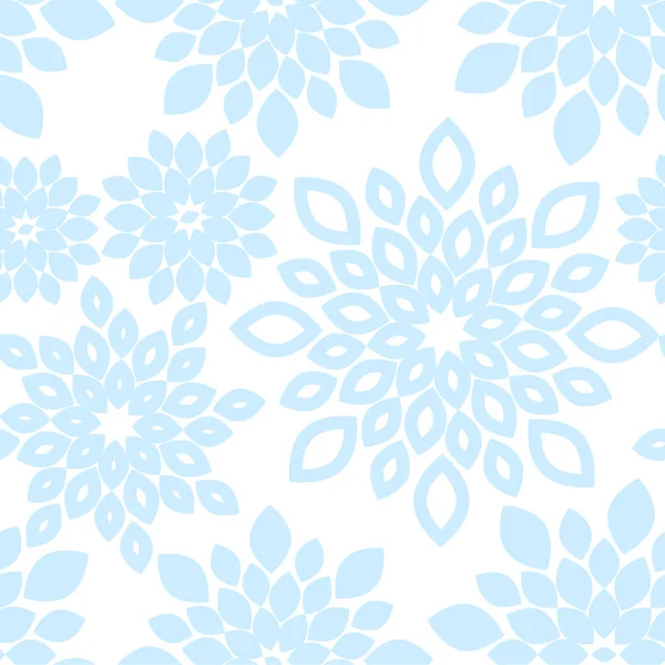 Fondo Patrón Repetición Floral Azul Blanco Pastel — Vector de stock