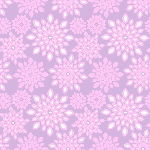 Pink Purple Floral Repeat Pattern Background Design — Stock Vector