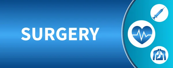 Modern Surgery Illustration Background Banner — Stock Vector