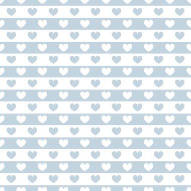 Gri Çizgili Arkaplanda Kalp Deseni Tasarımı