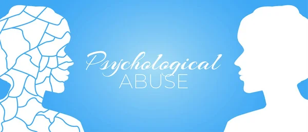 Light Blue Psychological Abuse Background Illustration — 图库矢量图片
