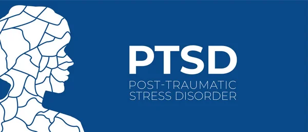 Ptsd Post Traumatic Stress Disorder Trauma Vector Illustration Person — 图库矢量图片