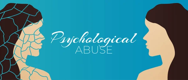 Psychological Abuse Background Illustration Woman Illustration — 图库矢量图片