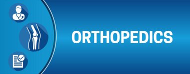 Simgelerle Ortopedi Banner Arkaplan İllüstrasyonu