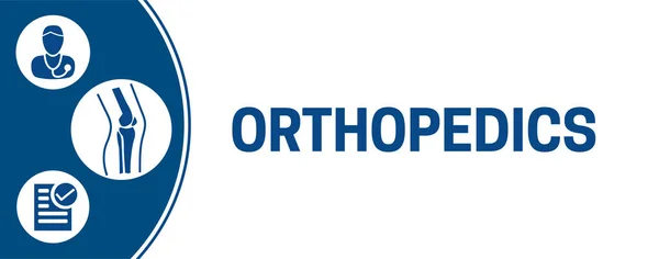 White Orthopedics Banner Background Illustration — Stock Vector