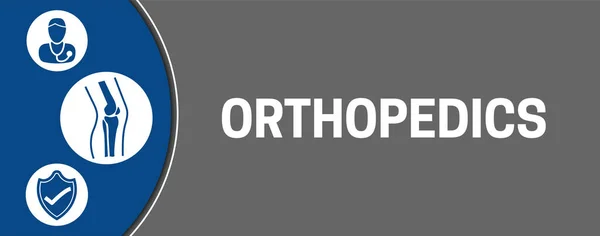 Gray Orthopedics Banner Background Illustration Design — Stock Vector