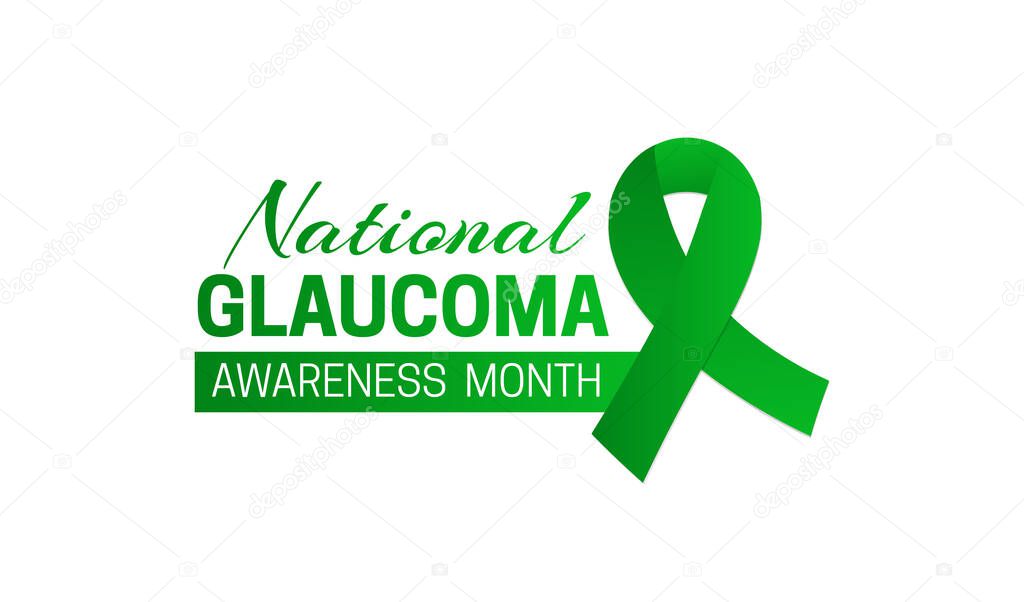 National Glaucoma Awareness Month Isolated Icon on White Background 
