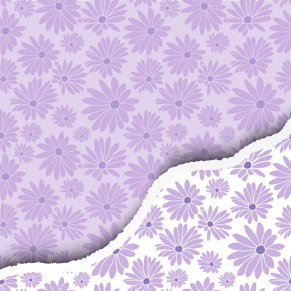 Luz Púrpura Invitación Floral Fondo Frontera — Vector de stock