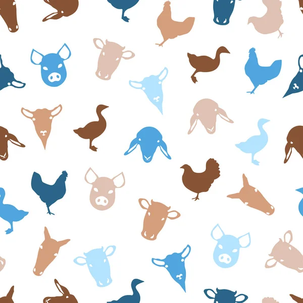 Vzor Hospodářských Zvířat Design Pro Chlapce — Stockový vektor