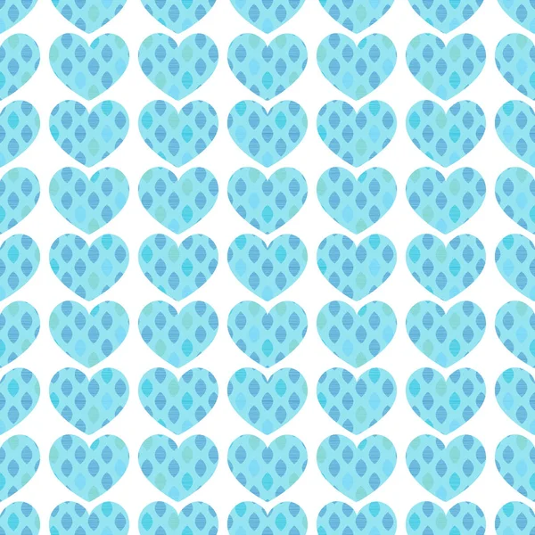 Blauw Hart Vorm Patroon Textuur — Stockvector
