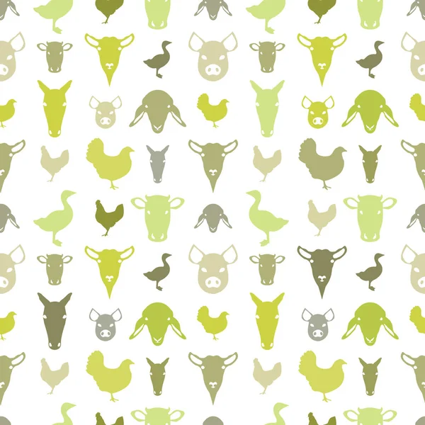 Bauernhof Tier Muster Hintergrund — Stockvektor