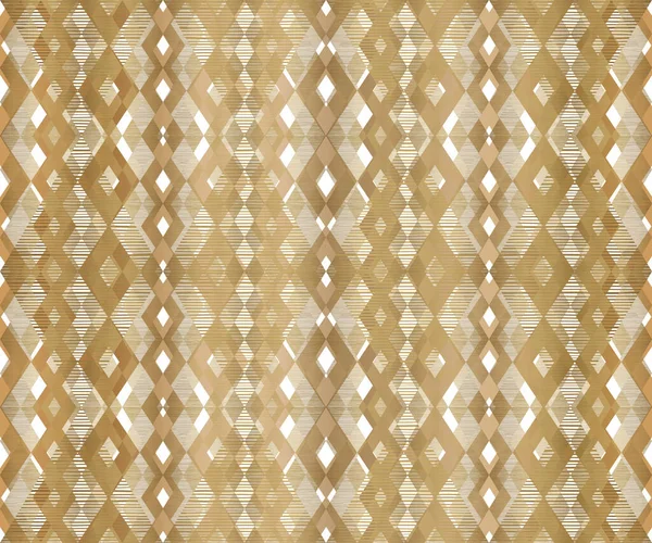Geometrische Raute Nahtloses Muster Design Bronze Gold Auf Weißem Hintergrund — Stockvektor