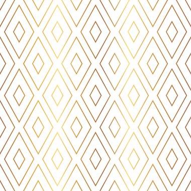 Beyaz Arkaplanda Basit Altın Rhombus Deseni