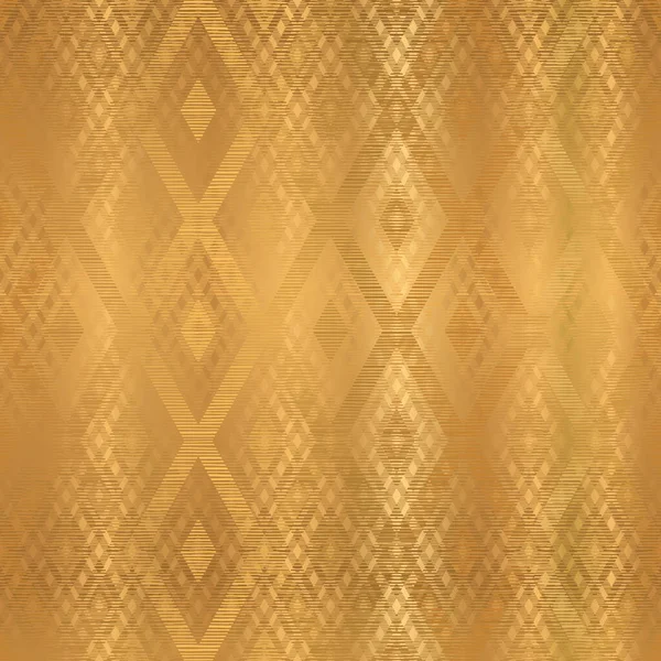 Elegante Dourado Geométrico Rombo Sem Costura Padrão Design Estilo Luxo —  Vetores de Stock