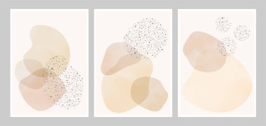 Bej Orta-Yüzyıl Modern Biçim Sanatı veya Dijital Geometrik Boyama