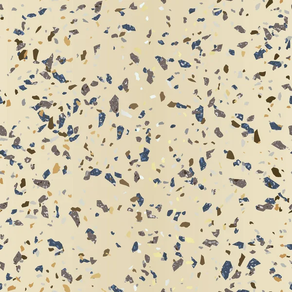 Beige Rock Terrazzo Stone Textura Bezešvé Vzor Design — Stockový vektor