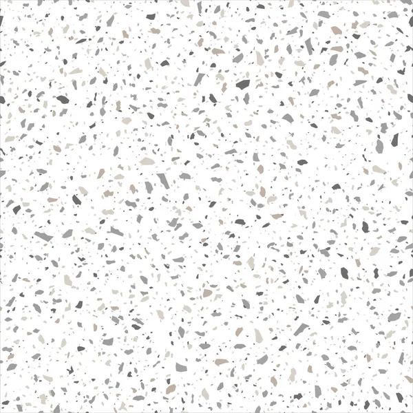 Wit Grijs Beige Terrazzo Stone Textuur Naadloos Patroon Ontwerp — Stockvector