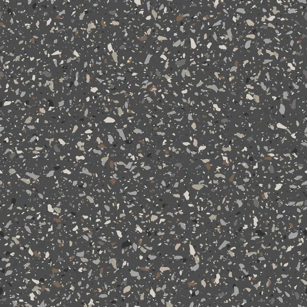 Gray Terrazzo Stone Textuur Naadloos Patroon Ontwerp — Stockvector