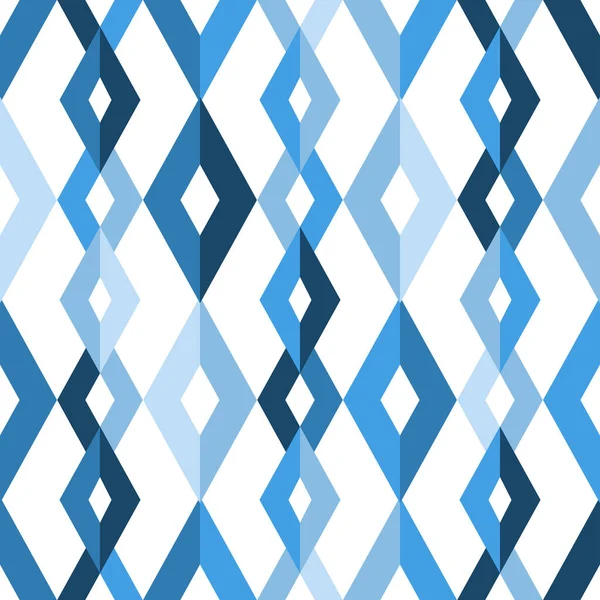 Blanc Bleu Géométrique Milieu Siècle Style Moderne Design Sans Couture — Image vectorielle