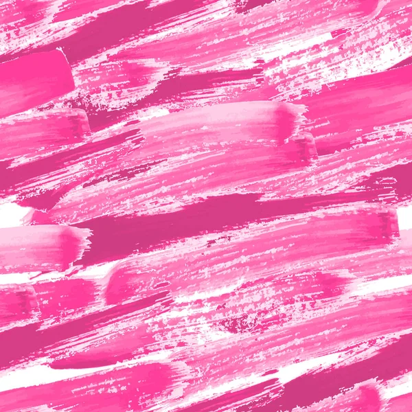 Modern Pink Brush Strokes Seamless Pattern Design — Stock Vector