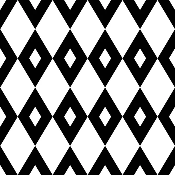 Μαύρο Και Άσπρο Ρόμβος Γεωμετρικό Τετράγωνο Χωρίς Ραφή Μοτίβο — Διανυσματικό Αρχείο