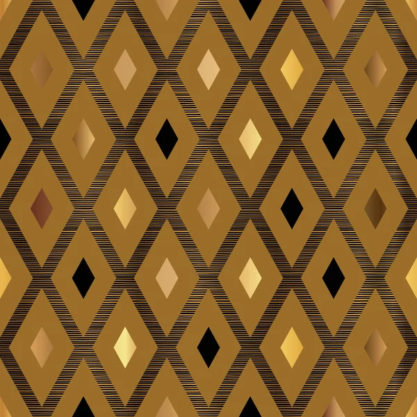 Elegante Bronze Raute Geometrisches Nahtloses Muster — Stockvektor