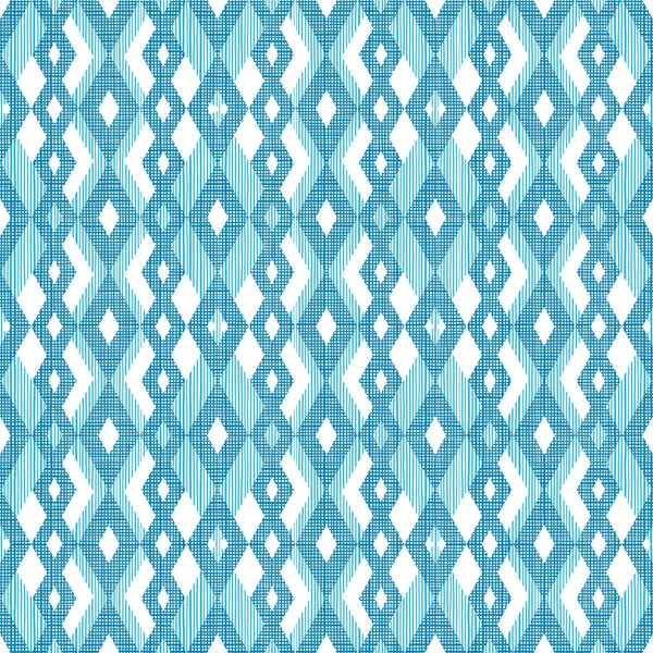 Blue Geometric Seamless Pattern Vector Abstract Rhombus Shape Design — 스톡 벡터