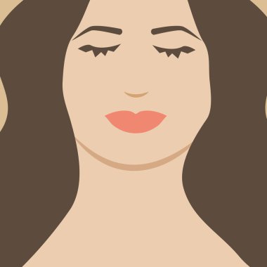 Kadın Yüzü Çizim Çizimi