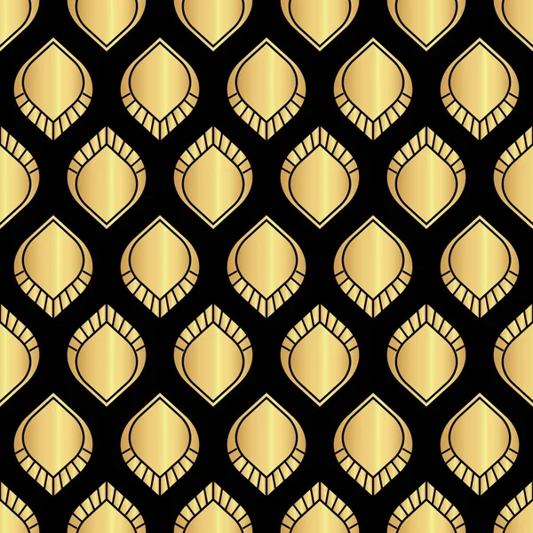 Черное Золото Стиле Деко Геометрическими Осколками — стоковый вектор