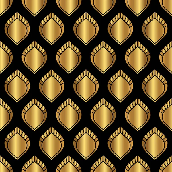 Черно Золотой Дизайн Стиле Деко — стоковый вектор