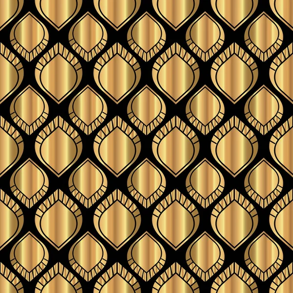 Shiny Gold Elegant Art Deco Vintage Patty Design — стоковый вектор