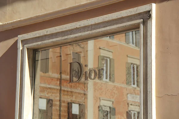 Dior Mağaza Logosu Roma Talya — Stok fotoğraf