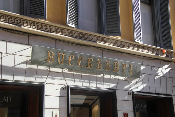 Buccellati Mağaza Logosu Roma Talya — Stok fotoğraf