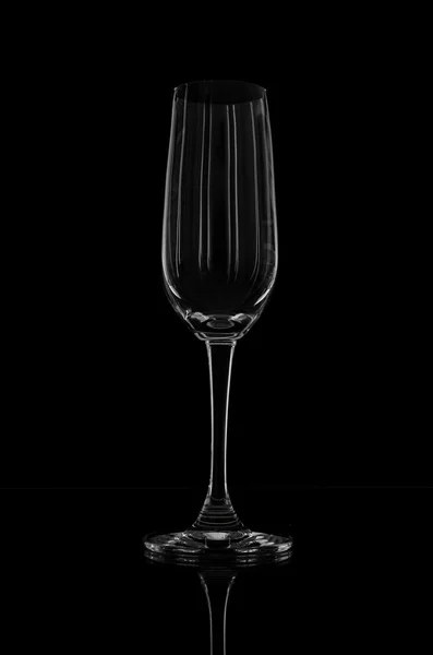 Wine glass in blackdrop — Stock Photo, Image