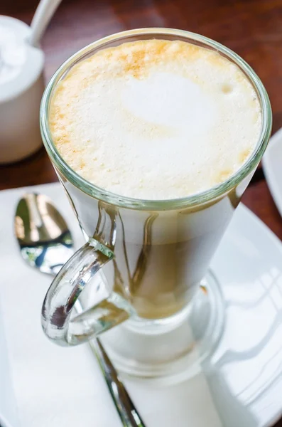Καφές latte ζεστός — Φωτογραφία Αρχείου
